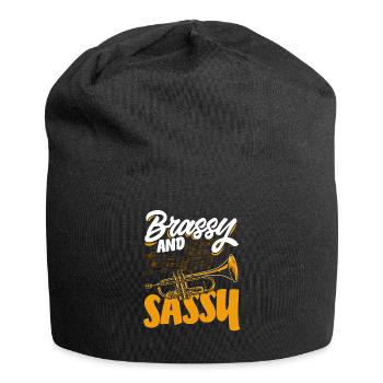Trompete Trompeter Trompeten Spieler - Jersey-Beanie - Schwarz - Vorne