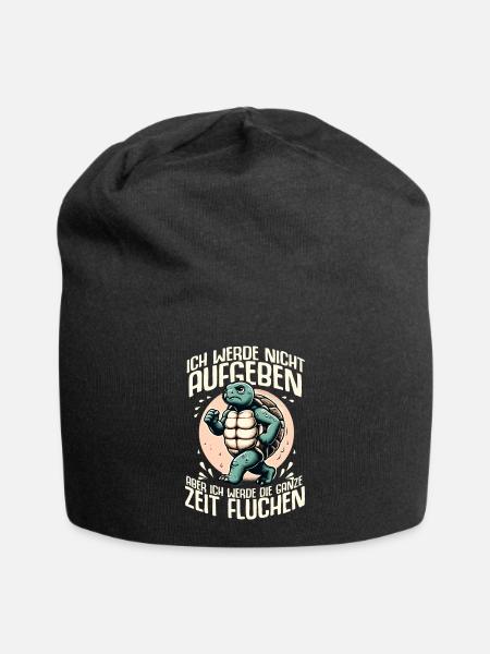 Joggen Läufer Geschenk Marathon Halbmarathon - Jersey-Beanie - Schwarz