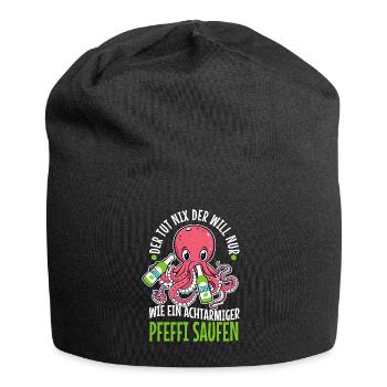 Der tut nix der will nur wie ein achtarmiger - Jersey-Beanie - Schwarz - Vorne