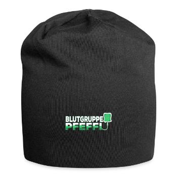 Blutgruppe Pfeffi - Jersey-Beanie - Schwarz - Vorne