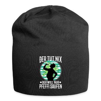 Der tut nix der will nur Pfeffi Saufen - Jersey-Beanie - Schwarz - Vorne