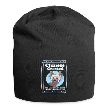 Chinesischer Schopfhund Chinese Cresteds Geschenk - Jersey-Beanie - Schwarz - Vorne
