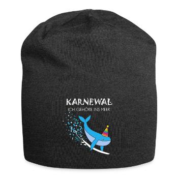 Carnival, Confetti, Surfing, Surfboard, Waves, Surfing - Jersey Beanie - charcoal grey - Front