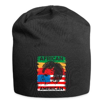 Fierté et pouvoir – Afro-Américain - Bonnet en jersey - noir - Devant
