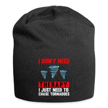 Tornado Chaser Storm Chasing Men Women Kids - Jersey Beanie - black - Front