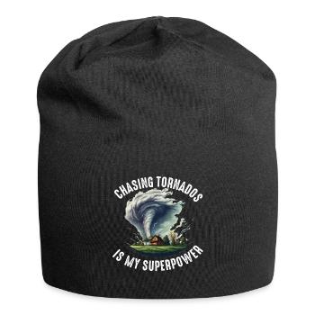 Tornado Chaser Storm Chasing Men Women Kids - Jersey Beanie - black - Front
