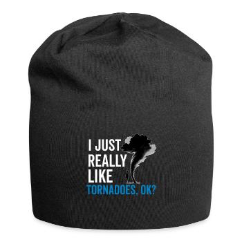 Tornado Chaser Storm Chasing Men Women Kids - Jersey Beanie - black - Front