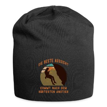 Bergsteiger Toprope Klettern Outdoor Wandern - Jersey-Beanie - Schwarz - Vorne