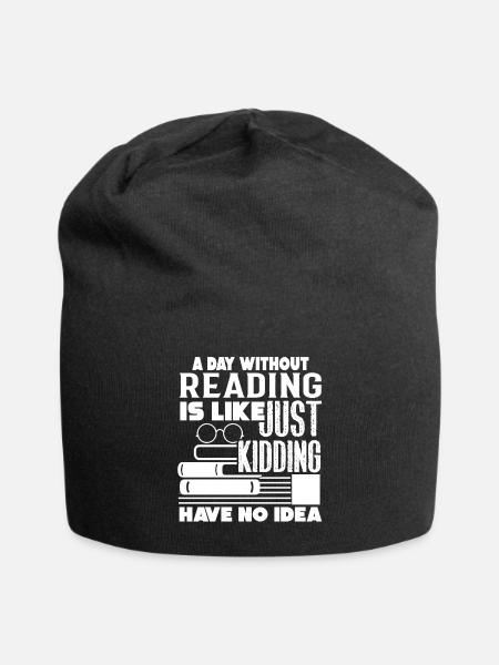 Reading A Day Without Reading - Jersey Beanie - black