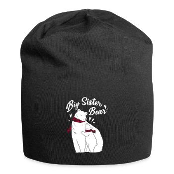 Grande soeur ours - Bonnet en jersey - noir - Devant