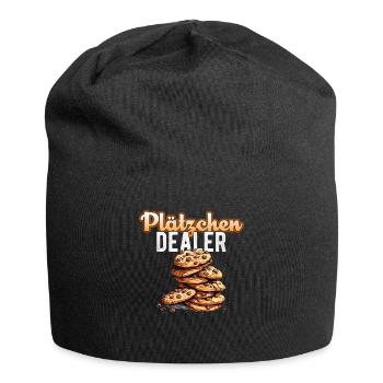 Plätzchen Dealer Weihnachten Backen Bäckerei - Jersey-Beanie - Schwarz - Vorne