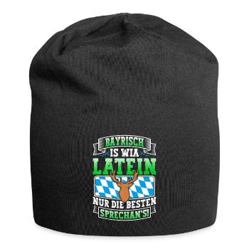 Bayerisch is Wia Latein München Shirt Bayern - Jersey-Beanie - Schwarz - Vorne