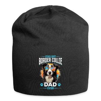 Border Collie Dog - Coolest Border Collie Dad ever - Jersey Beanie - black - Front