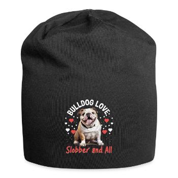 Bouledogue anglais britannique amoureux bouledogue amour bave - Bonnet en jersey - noir - Devant