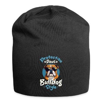 Anglais britannique Bulldog amant Paws Bulldog Style - Bonnet en jersey - noir - Devant