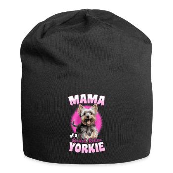 Yorkshire Terrier Chien Maman d’un Pourri Gâté - Bonnet en jersey - noir - Devant
