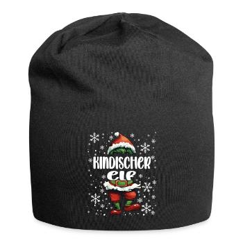 Weihnachtsoutfit Kindischer Elf - Jersey-Beanie - Schwarz - Vorne