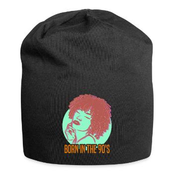90s Birth Anniversary Icon Style-Conscious Cool - Jersey Beanie - black - Front