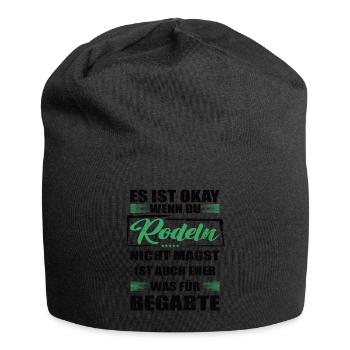 Rodeln Lustiger Spruch für Mann & Frau - Jersey-Beanie - Schwarz - Vorne