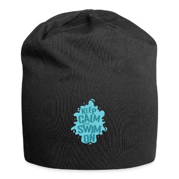 Keep Calm and Swim on Sport Training - Jersey-Beanie - Schwarz - Vorne
