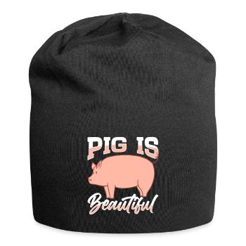 Pig Domestic Pig Poop-bellied Pig - Jersey Beanie - black - Front