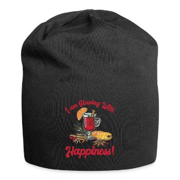 Glühwein Ich Geh mich Glücklich Glühen Weihnachten - Jersey-Beanie - Schwarz - Vorne