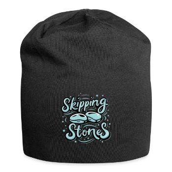 Skipping Stones - Jersey Beanie - black - Front