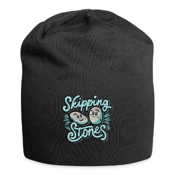 Skipping Stones - Jersey Beanie - black - Front