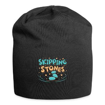 Skipping Stones - Jersey Beanie - black - Front