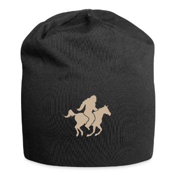 Bigfoot Horseman Wild West Mysticism - Jersey Beanie - black - Front
