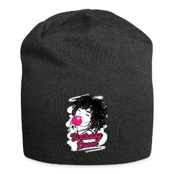 Naughty Birthday Diva Celebrating - Jersey Beanie - charcoal grey - Front