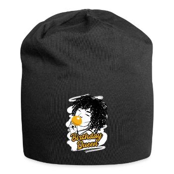 Vilaine diva d’anniversaire qui aime faire la fête - Bonnet en jersey - noir - Devant