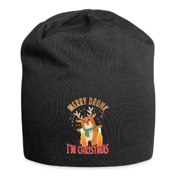 Merry Drunk In Christmas - Jersey Beanie - black - Front