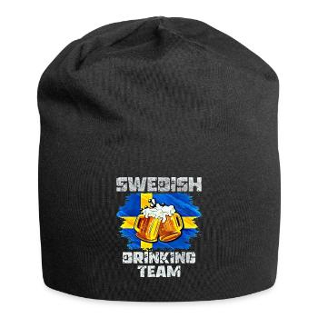 Équipe de beuverie de Suède - Bonnet en jersey - noir - Devant