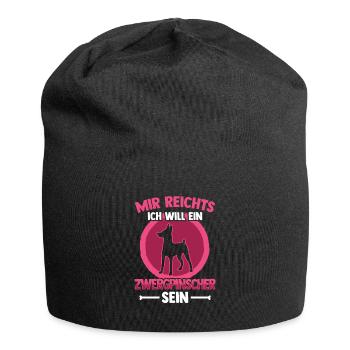 Will ein Zwergpinscher sein Rehpinscher - Jersey-Beanie - Schwarz - Vorne