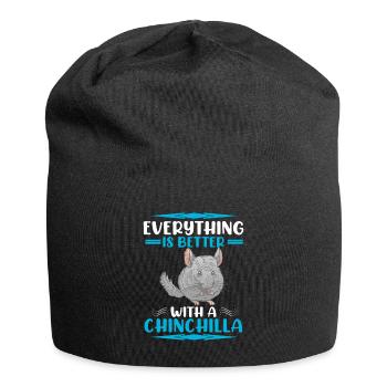Mieux avec Chinchilla Rongent Woolly Mouse - Bonnet en jersey - noir - Devant