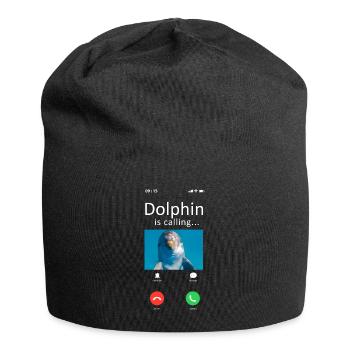 Dolphin Phone Display Dolphin Is - Jersey Beanie - black - Front