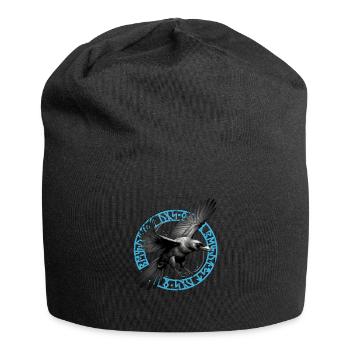 Cercle runique viking : Le vol du corbeau - Bonnet en jersey - noir - Devant