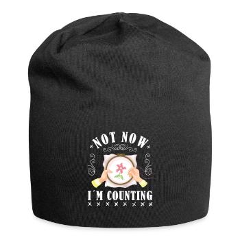 Ne faites pas de point de croix maintenant je compte le point de croix - Bonnet en jersey - noir - Devant