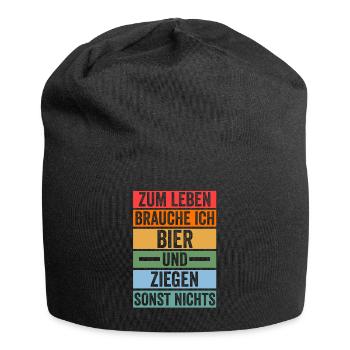 Bier Ziege Ziegenbauer Bauernhof Landwirt Bauer Z - Jersey-Beanie - Schwarz - Vorne