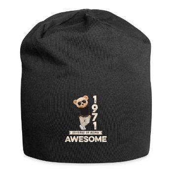 1971 Geburtstag Teddy Bär Being Awesome Orignal - Jersey-Beanie - Schwarz - Vorne
