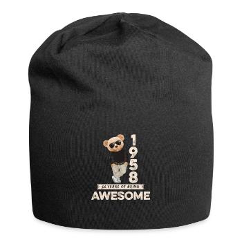 1958 Geburtstag Teddy Bär Being Awesome Orignal - Jersey-Beanie - Schwarz - Vorne
