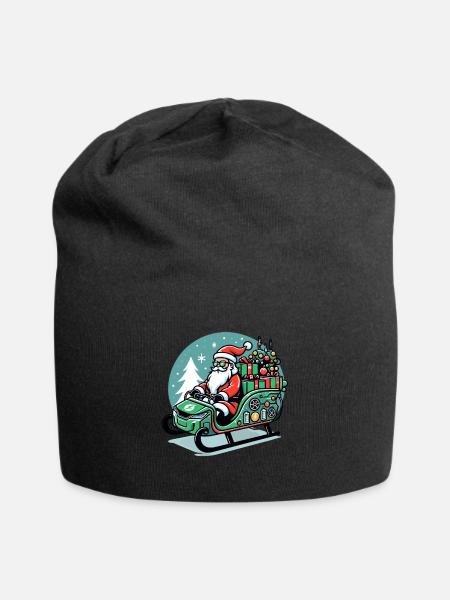 Eco-Friendly Sustainable Christmas Electric Sleigh - Jersey-Beanie - Schwarz