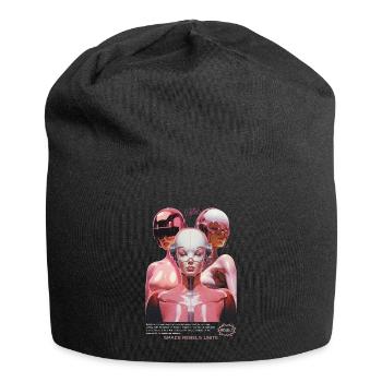 Space Astronauts, Science Fiction Space Travelers - Jersey Beanie - black - Front