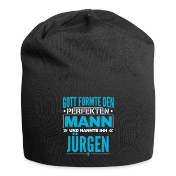 Jürgen Name Design - Jersey-Beanie - Schwarz - Vorne