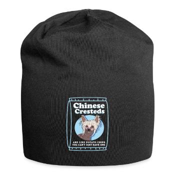 Chinesischer Schopfhund Chinese Cresteds Geschenk - Jersey-Beanie - Schwarz - Vorne