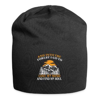 And Into The Forest I Go - Camping Hiking Sayings - Jersey Beanie - black - Front