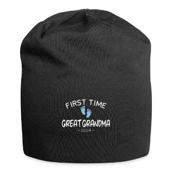 First time great grandma 2024 New Baby for granny - Jersey Beanie - black - Front