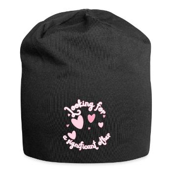 Auf der Suche nach einem Lebensgefährten - Jersey-Beanie - Schwarz - Vorne