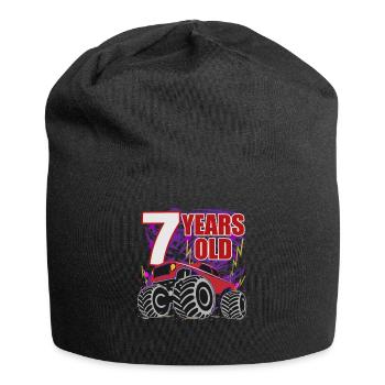 7. Geburtstag Monster Truck Jubel - Jersey-Beanie - Schwarz - Vorne